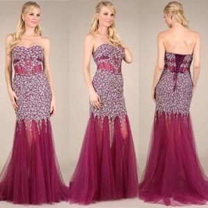 MY Fashion 1417 Sexy Plum Dress
